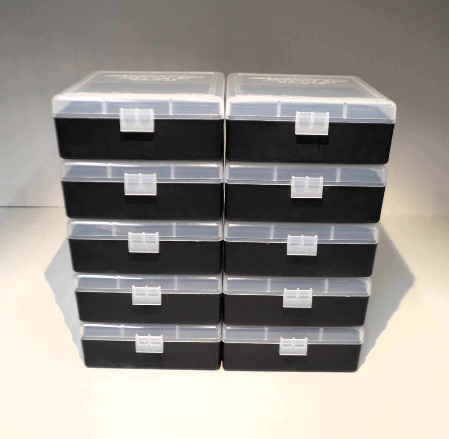 10 x 357/.38 cal Ammo Box / Case / 100 round storage (3 COLORS)