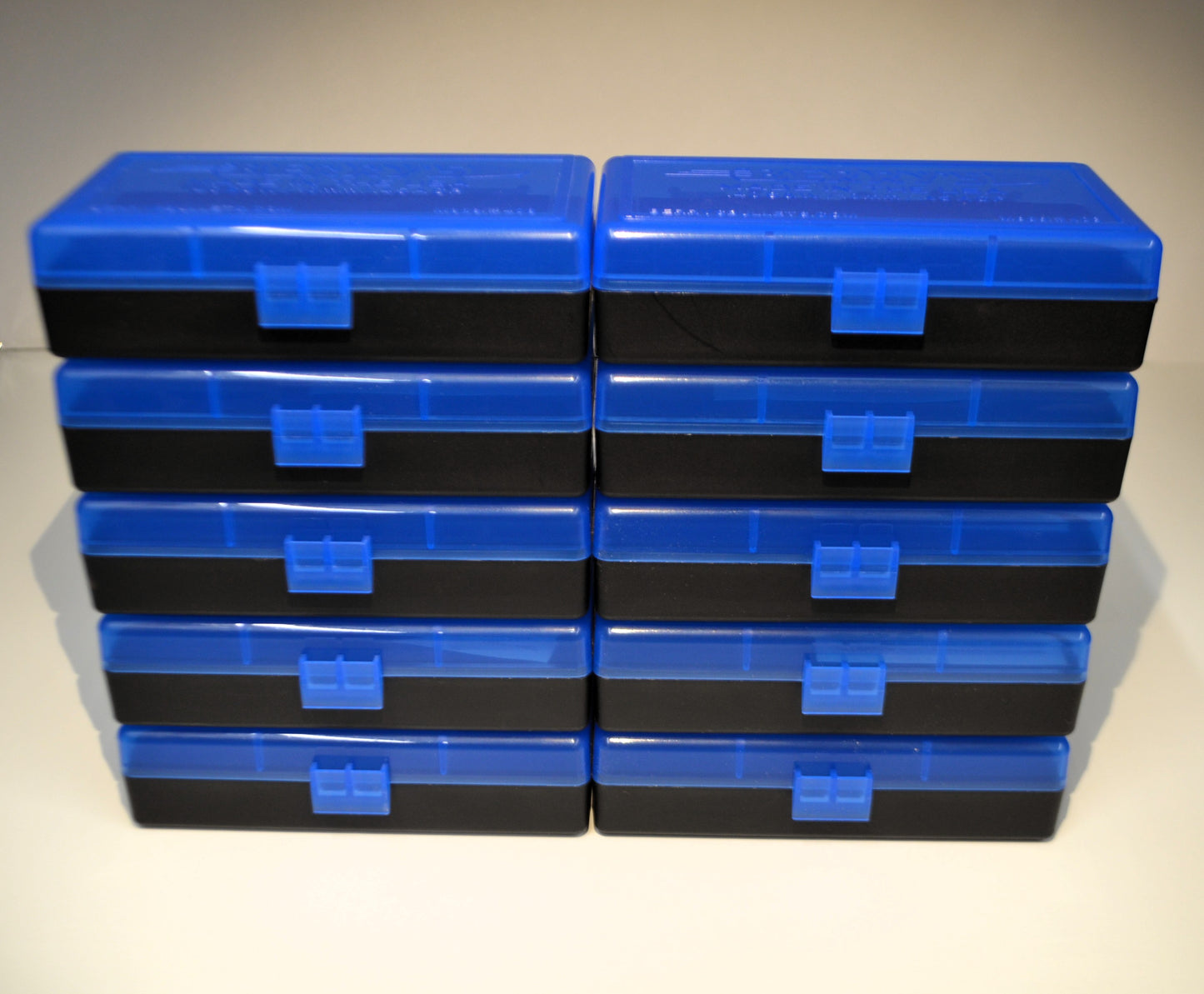 10 x .45 ACP/.40 cal Ammo Box / Case / 50 rd storage (3 COLORS)