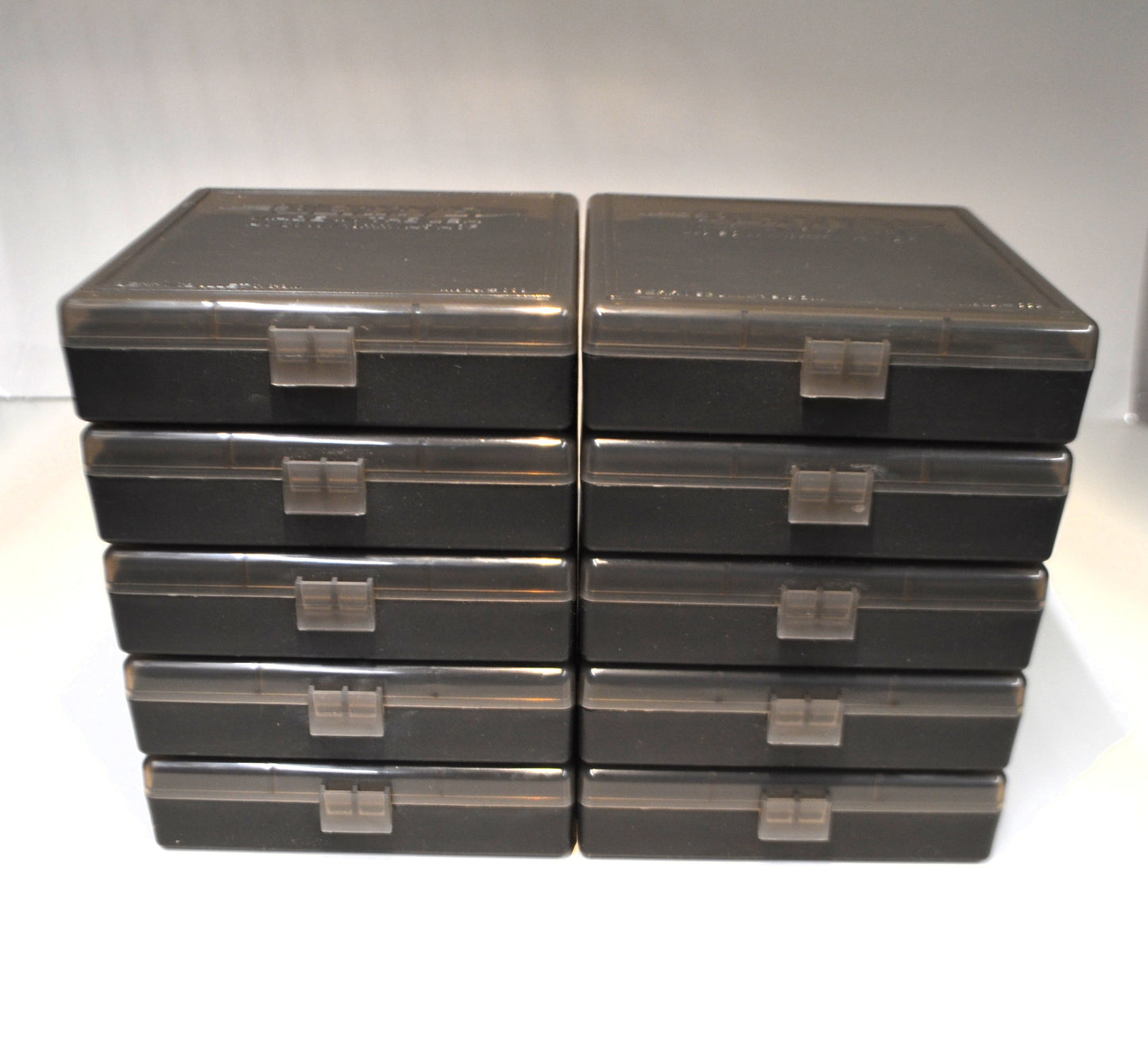 10 x .45 ACP/.40 cal Ammo Box/Case / 100 rd storage (4 COLORS)