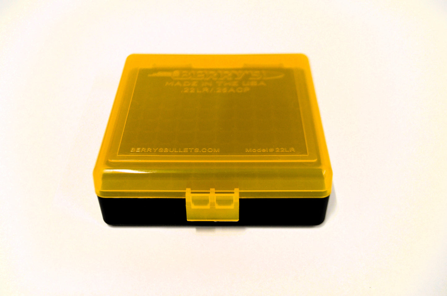 22 lr Ammo Box / Case / 100 rd storage .25 ACP YELLOW-BLACK