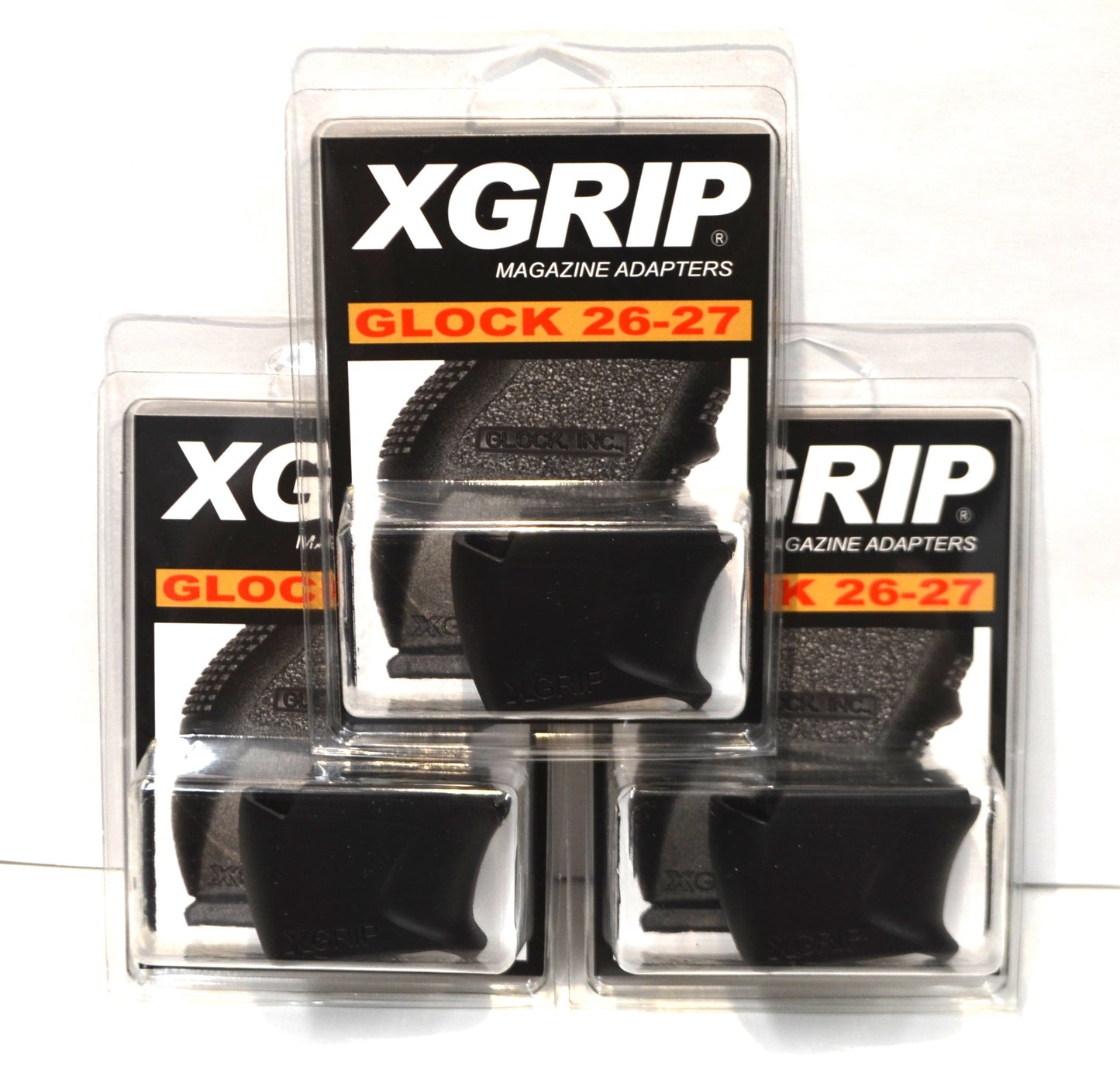 (3) X-Grip for GLOCK 26-27 fits G17-22 Mag for use on G26 27 Pistols