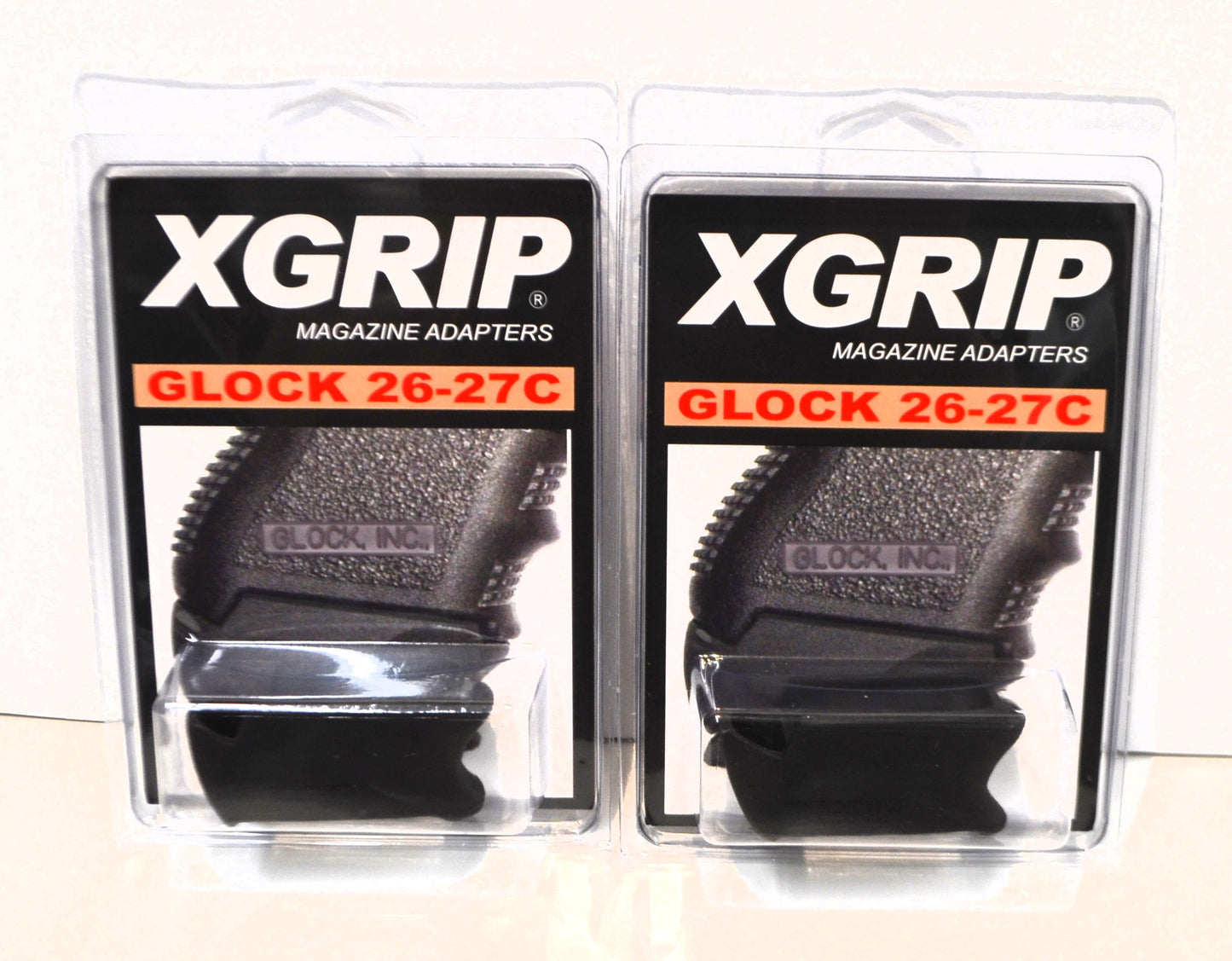 (2) X-Grip for GLOCK 26-27C fits G19 23 Mags for use In G26 27 Pistols