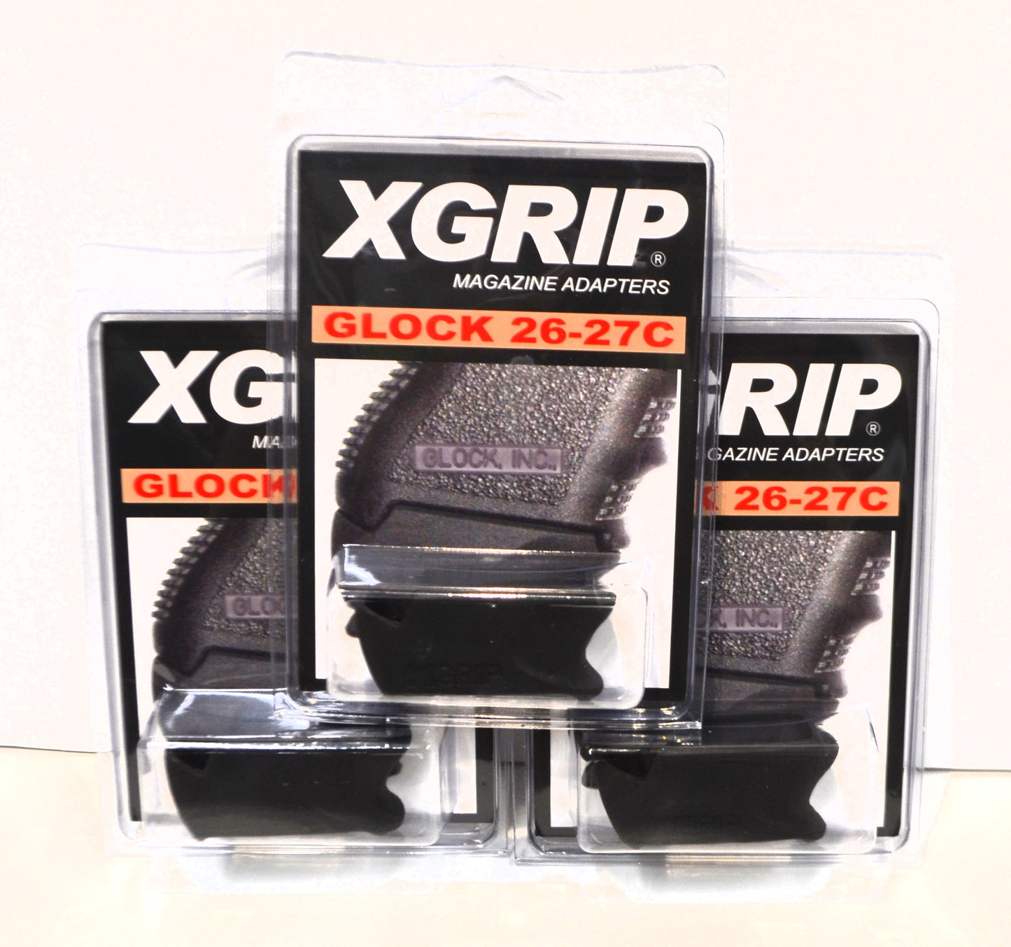(3) X-Grip for GLOCK 26-27C fits G19 23 Mags for use In G26 27 Pistols