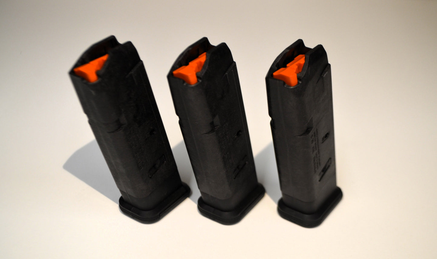 3 x Glock 17 Magazine by MagPul 10rd 9mm
